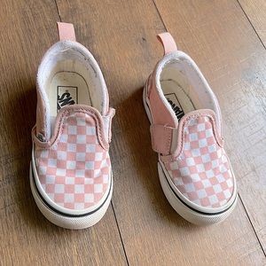 Pink & White Checkered Vans